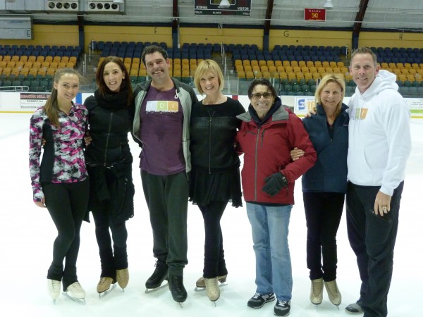 From left to right: skating student Ashley Bain, Scottish skating champion Sinead Kerr, IDI Artistic Director Douglas Webster, IDI Executive Advisor /former NYC Ballet dancer Edward Villela, Canadian skating champion Linda Carbonetto Villela and retired Candian hockey player Grant Marshall